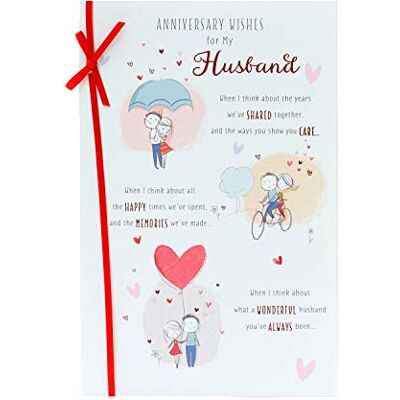 UK Greetings - Husband Anniversary Card - Romantiskt Dikt - Card UK Greetings - Husband Anniversary Card - Romantiskt Dikt - Card