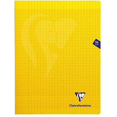 Clairefontaine 343361C ett set med 10 gula Mimesys häftade anteckningsböcker 24 x 32 cm 96 sidor med stora rutor 90 g vitt papper polyproomslag Clairefontaine 343361C ett set med 10 gula Mimesys häftade anteckningsböcker 24 x 32 cm 96 sidor med stora rutor 90 g vitt papper polyproomslag
