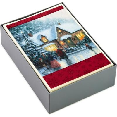 Hallmark Thomas Kinkade julkort, skridskoåkning (40 kort och kuvert) Hallmark Thomas Kinkade julkort, skridskoåkning (40 kort och kuvert)
