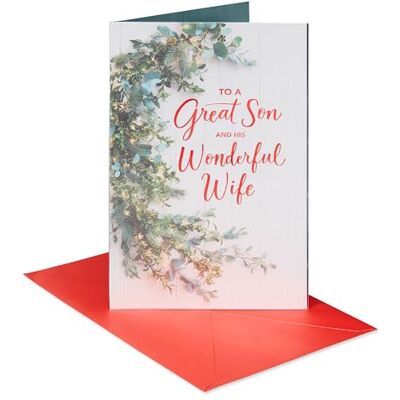 American Greetings Amerikanska hälsningar julkort för son och fru (både så bra) American Greetings Amerikanska hälsningar julkort för son och fru (både så bra)