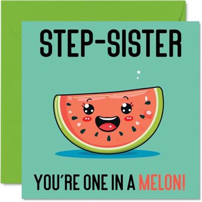 Stuff4 Födelsedagskort till styvsyster i en melon – roligt grattis på födelsedagskort för styvsyster från styvbror, syskongåvor, 145 mm skämt gratulationskort kvinnor henne Stuff4 Födelsedagskort till styvsyster i en melon – roligt grattis på födelsedagskort för styvsyster från styvbror, syskongåvor, 145 mm skämt gratulationskort kvinnor henne