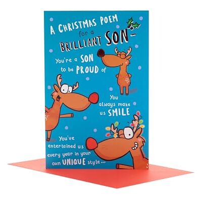 UK Greetings Julkort för son – son julkort – roligt julkort för son – julkort för honom UK Greetings Julkort för son – son julkort – roligt julkort för son – julkort för honom