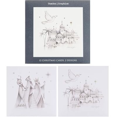 UK Greetings Brittiska hälsningar multipack med 12 julkort för honom/henne/vän – 2 religiösa penndesigner UK Greetings Brittiska hälsningar multipack med 12 julkort för honom/henne/vän – 2 religiösa penndesigner