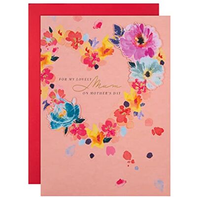 Hallmark Mors dagskort för mamma – klassisk blommig hjärtdesign Hallmark Mors dagskort för mamma – klassisk blommig hjärtdesign