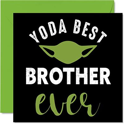 Stuff4 Roliga födelsedagskort till bror – Yoda Best – Skämt grattis på födelsedagskort till bror från syster, skämt bror födelsedagspresenter, 145 mm x 145 mm syskon gratulationskort present till bror Stuff4 Roliga födelsedagskort till bror – Yoda Best – Skämt grattis på födelsedagskort till bror från syster, skämt bror födelsedagspresenter, 145 mm x 145 mm syskon gratulationskort present till bror