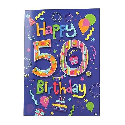 Depesche Gratulationskort till 50-årsdagen Födelsedag, ovanliga födelsedagskort med musik, ordspråk och rörliga element, inklusive kuvert, 14,8 x 21 cm Depesche Gratulationskort till 50-årsdagen Födelsedag, ovanliga födelsedagskort med musik, ordspråk och rörliga element, inklusive kuvert, 14,8 x 21 cm