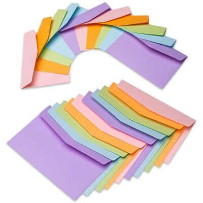 Noa Home Deco 40 kuvert färgglad blandning 16 x 11 cm – 130 g/m² kuvert utan fönster – kuvert för gratulationskort, inbjudningar, födelsedagskort – kuvert paket färgade för hantverk Noa Home Deco 40 kuvert färgglad blandning 16 x 11 cm – 130 g/m² kuvert utan fönster – kuvert för gratulationskort, inbjudningar, födelsedagskort – kuvert paket färgade för hantverk