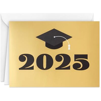 Hallmark 2025 Bulk Graduation Thank You Cards, Black and Gold (40 Count with Envelopes) for Grad Announcements, Invitations, Thanks Hallmark 2025 Bulk Graduation Thank You Cards, Black and Gold (40 Count with Envelopes) for Grad Announcements, Invitations, Thanks