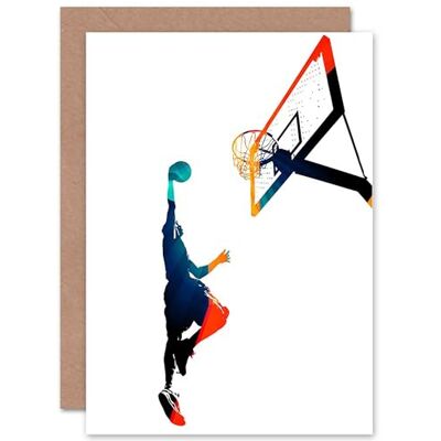 Wee Blue Coo Basket födelsedagskort Slam Dunk Wee Blue Coo Basket födelsedagskort Slam Dunk