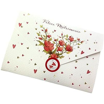 Creative Pengarkort för bröllop gratulationskort, Invändigt kuvert för brudgummen gåva ingår med etikett Stäng Kuvert, 11 x 16 cm 96-269 Creative Pengarkort för bröllop gratulationskort, Invändigt kuvert för brudgummen gåva ingår med etikett Stäng Kuvert, 11 x 16 cm 96-269