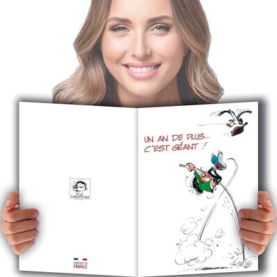Afie Gaston Lagaffe glmx-2019 stor födelsedagskort i stort format A4 + kuvert illustrerar motiv ett år gammal Maxi stor Afie Gaston Lagaffe glmx-2019 stor födelsedagskort i stort format A4 + kuvert illustrerar motiv ett år gammal Maxi stor