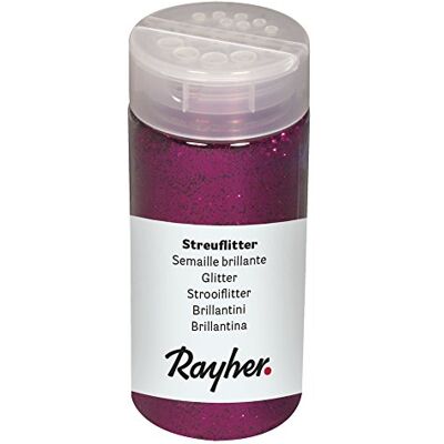 Rayher 3925833 strölugn, burk med strö lock, 110 g, glitter perfekt för pyssel, för att dekorera papper, kartong, trä, frigolit, keramik, sten, rosa Rayher 3925833 strölugn, burk med strö lock, 110 g, glitter perfekt för pyssel, för att dekorera papper, kartong, trä, frigolit, keramik, sten, rosa
