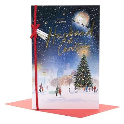 UK Greetings Brittiska hälsningar julkort för make härlig snöscen design UK Greetings Brittiska hälsningar julkort för make härlig snöscen design