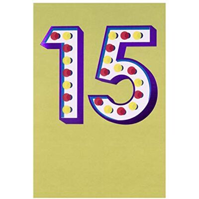 Hallmark Ålder 15 födelsedagskort från Foliedesign Hallmark Ålder 15 födelsedagskort från Foliedesign