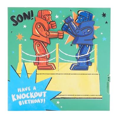 UK Greetings Brittiska hälsningar födelsedagskort för son – interaktiv rock 'em Sock 'em Design UK Greetings Brittiska hälsningar födelsedagskort för son – interaktiv rock 'em Sock 'em Design
