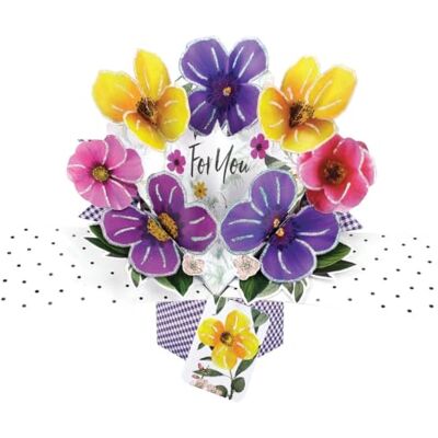 Second Nature Pop Ups För dig blommiga pensies alla tillfällen pop up gratulationskort 3D popup-kort Second Nature Pop Ups För dig blommiga pensies alla tillfällen pop up gratulationskort 3D popup-kort