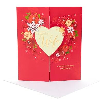 UK Greetings Brittiska hälsningar julkort för fru – vacker hjärtdesign UK Greetings Brittiska hälsningar julkort för fru – vacker hjärtdesign