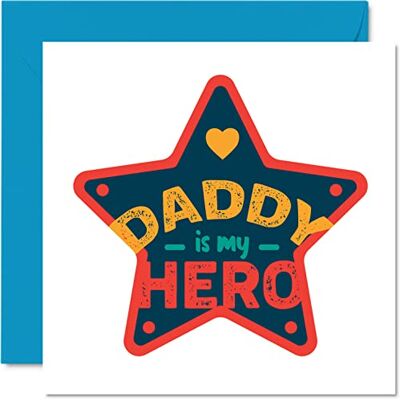Stuff4 Söta farsdagskort för pappa – Daddy Is My Hero – hjärtligt grattis på födelsedagskort för pappa från son dotter, far födelsedagspresenter, 145 mm x 145 mm fars dag gratulationskort present till pappa pappa Stuff4 Söta farsdagskort för pappa – Daddy Is My Hero – hjärtligt grattis på födelsedagskort för pappa från son dotter, far födelsedagspresenter, 145 mm x 145 mm fars dag gratulationskort present till pappa pappa