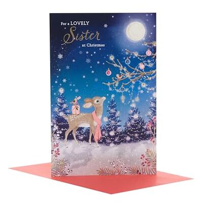 UK Greetings Syster julkort – för syster – söt syster julkort – syster julklappar – presentkort för henne UK Greetings Syster julkort – för syster – söt syster julkort – syster julklappar – presentkort för henne