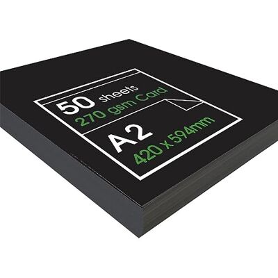 Artway 2302834 Enviro A2 svart kort – 50 ark med 270 gsm återvunnet svart kort/papper Artway 2302834 Enviro A2 svart kort – 50 ark med 270 gsm återvunnet svart kort/papper