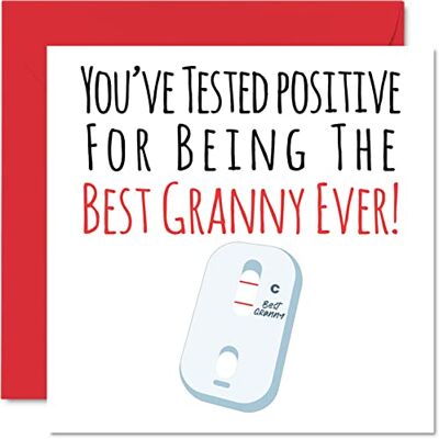 Stuff4 Roliga födelsedagskort för mormor – Positive Best Granny Ever – skämt grattis på födelsedagskort för mormor från barnbarn, mormor födelsedagspresenter, 145 mm x 145 mm mors dag gratulationskort Stuff4 Roliga födelsedagskort för mormor – Positive Best Granny Ever – skämt grattis på födelsedagskort för mormor från barnbarn, mormor födelsedagspresenter, 145 mm x 145 mm mors dag gratulationskort