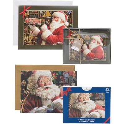 UK Greetings Brittiska hälsningar multipack med 16 julkort för honom/henne/vän – 2 lyxiga jultomtedesigner UK Greetings Brittiska hälsningar multipack med 16 julkort för honom/henne/vän – 2 lyxiga jultomtedesigner