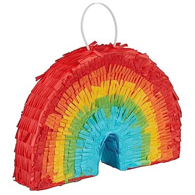 Relaxdays Mini Pinata regnbåge, påfyllningsbar Piñata, födelsedag, partypinata, att hänga upp, HBT: 18 x 26 x 5,5 cm, färgglad, 1 st Relaxdays Mini Pinata regnbåge, påfyllningsbar Piñata, födelsedag, partypinata, att hänga upp, HBT: 18 x 26 x 5,5 cm, färgglad, 1 st