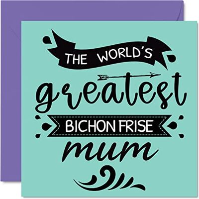 Stuff4 Födelsedagskort till henne från hunden – World's Greatest Bichon Frise Mum – grattis på födelsedagskort från hund husdjur, hund mamma födelsedagspresenter, 145 mm x 145 mm mors dag gratulationskort Stuff4 Födelsedagskort till henne från hunden – World's Greatest Bichon Frise Mum – grattis på födelsedagskort från hund husdjur, hund mamma födelsedagspresenter, 145 mm x 145 mm mors dag gratulationskort