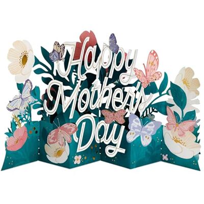 Hallmark mors dag kort, mors dag kort för mamma, 3D, pop up mors dag kort, jumbo blommig banderoll, blå, rosa Hallmark mors dag kort, mors dag kort för mamma, 3D, pop up mors dag kort, jumbo blommig banderoll, blå, rosa