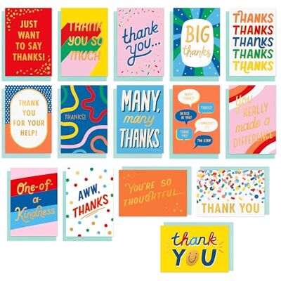 American Greetings Deluxe Box Thank You Card sortiment (15 stycken) American Greetings Deluxe Box Thank You Card sortiment (15 stycken)
