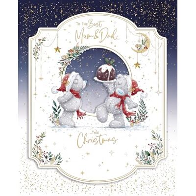 Me To You Tatty Teddy handgjorda julkort till bästa mamma och pappa 8 x 10 tum – officiell samling Me To You Tatty Teddy handgjorda julkort till bästa mamma och pappa 8 x 10 tum – officiell samling
