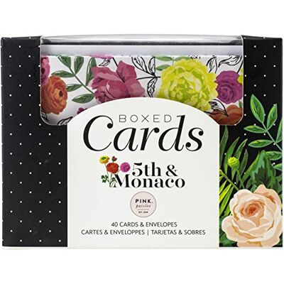 American Crafts Rosa Paislee-kort/ENVS A2 40/BOX 5th MONACO, en storlek American Crafts Rosa Paislee-kort/ENVS A2 40/BOX 5th MONACO, en storlek