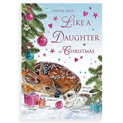 Piccadilly Greetings Traditionellt julkort som en dotter – 23 x 15 cm – kunglig publicering Piccadilly Greetings Traditionellt julkort som en dotter – 23 x 15 cm – kunglig publicering