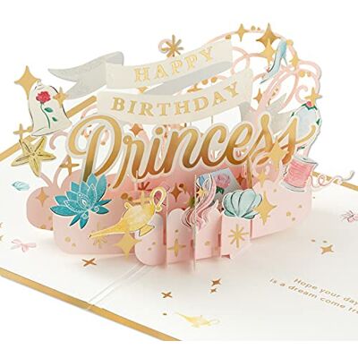 Hallmark Signature Paper Wonder Pop Up födelsedagskort för barn (Disney-prinsessa) Hallmark Signature Paper Wonder Pop Up födelsedagskort för barn (Disney-prinsessa)