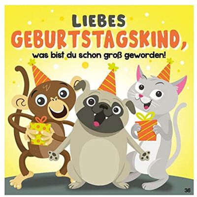 Depesche Grattiskort med musik, roligt födelsedagskort med färgglada motiv, matchande slogan och text på insidan inklusive kuvert, 17 x 16,5 cm Depesche Grattiskort med musik, roligt födelsedagskort med färgglada motiv, matchande slogan och text på insidan inklusive kuvert, 17 x 16,5 cm