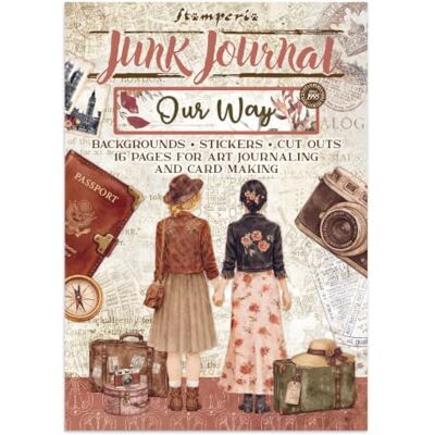 Stamperia Junk Journal Stickers, Die-Cuts & Backgrounds (Our Way) For Scrapbooks, Albums, Card Making and More, Perfect for Hobbies and Craft Stamperia Junk Journal Stickers, Die-Cuts & Backgrounds (Our Way) For Scrapbooks, Albums, Card Making and More, Perfect for Hobbies and Craft