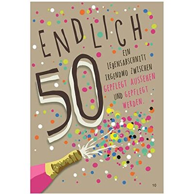 Depesche Gratulationskort till 50-årsdagen Födelsedag, ovanliga födelsedagskort med musik, ordspråk och rörliga element, inklusive kuvert, 14,8 x 21 cm Depesche Gratulationskort till 50-årsdagen Födelsedag, ovanliga födelsedagskort med musik, ordspråk och rörliga element, inklusive kuvert, 14,8 x 21 cm