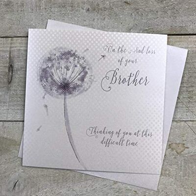 White Cotton Cards Sympati handgjort kort förlust av bror av vit BOMULL KORT VN98-B White Cotton Cards Sympati handgjort kort förlust av bror av vit BOMULL KORT VN98-B