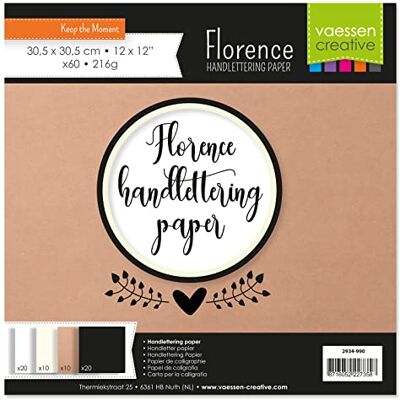 Creative Florence handbokstäver slät x60 assorti 216 g 30,5 x 30,5 cm Creative Florence handbokstäver slät x60 assorti 216 g 30,5 x 30,5 cm