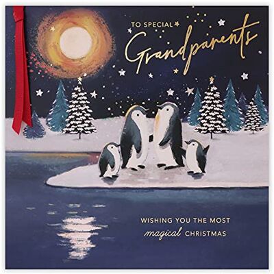 Clintons : Peguin familj morföräldrar julkort Clintons : Peguin familj morföräldrar julkort