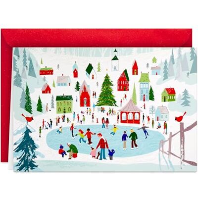 Hallmark förpackade semesterkort, snöig stad (40 kort med kuvert) Hallmark förpackade semesterkort, snöig stad (40 kort med kuvert)