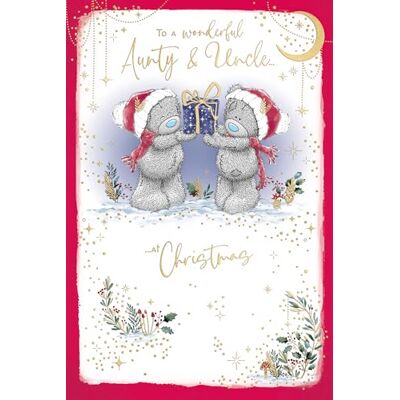 Me To You Bear Me To You julkort till en underbar moster och farbror, tatuerade nallebjörnar som håller julklapp 15 x 20 cm – officiell samling Me To You Bear Me To You julkort till en underbar moster och farbror, tatuerade nallebjörnar som håller julklapp 15 x 20 cm – officiell samling