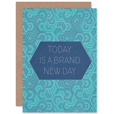 Wee Blue Coo Motiverande citat Today Day tomt gratulationskort Wee Blue Coo Motiverande citat Today Day tomt gratulationskort