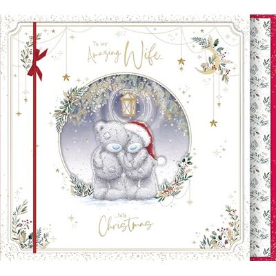 Me To You Tatty Teddy Lyxig extra stor låda handgjort julkort till min fantastiska fru 30 x 35 cm – officiell samling Me To You Tatty Teddy Lyxig extra stor låda handgjort julkort till min fantastiska fru 30 x 35 cm – officiell samling
