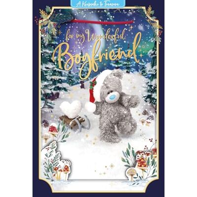 Me To You Tatty Teddy 3D jul minnessak kort för pojkvän, tatuerad teddy med släde 6x9 ins – officiell samling Me To You Tatty Teddy 3D jul minnessak kort för pojkvän, tatuerad teddy med släde 6x9 ins – officiell samling
