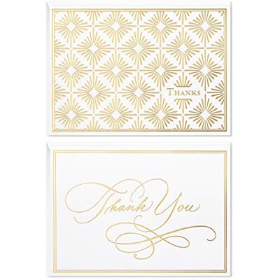 Hallmark tackkort sortiment, guldfolie rulle (50 tacksedlar med kuvert för bröllop, baby shower, affärer, examen) Hallmark tackkort sortiment, guldfolie rulle (50 tacksedlar med kuvert för bröllop, baby shower, affärer, examen)
