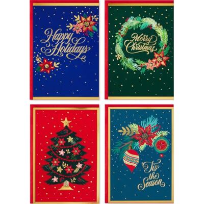 Hallmark julkort sortiment förpackade festlig folie (40 kort och kuvert) Hallmark julkort sortiment förpackade festlig folie (40 kort och kuvert)