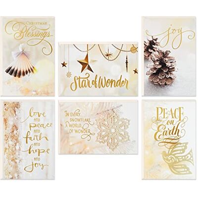 Hallmark förpackade religiösa julkort sortiment, julvälsignelser (6 mönster, 24 kort med kuvert) Hallmark förpackade religiösa julkort sortiment, julvälsignelser (6 mönster, 24 kort med kuvert)