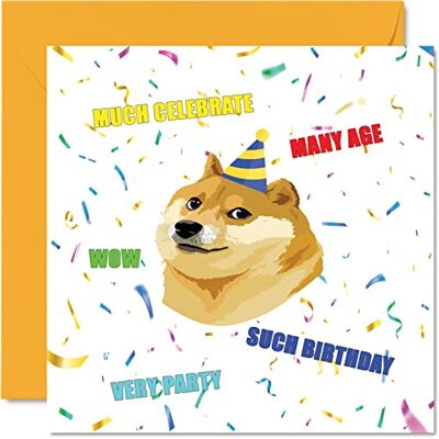 Stuff4 Roliga födelsedagskort för män kvinnor – Doge Meme – oförskämd skämt födelsedagskort för mamma pappa bror syster son dotter mormor farfar, 145 mm x 145 mm gratulationskort, skämthumor 30:e 40:e 50:e födelsedagskort Stuff4 Roliga födelsedagskort för män kvinnor – Doge Meme – oförskämd skämt födelsedagskort för mamma pappa bror syster son dotter mormor farfar, 145 mm x 145 mm gratulationskort, skämthumor 30:e 40:e 50:e födelsedagskort