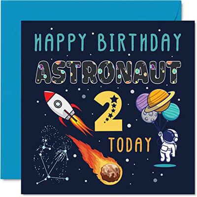Stuff4 2:a födelsedagskortet pojke – rymden astronaut kosmos – grattis på födelsedagskort 2 år gammal pojke flicka, två sekunder flickor pojkar födelsedagskort, 145 mm x 145 mm gratulationskort för son dotter brorson barnbarn Stuff4 2:a födelsedagskortet pojke – rymden astronaut kosmos – grattis på födelsedagskort 2 år gammal pojke flicka, två sekunder flickor pojkar födelsedagskort, 145 mm x 145 mm gratulationskort för son dotter brorson barnbarn
